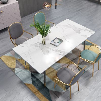 北欧轻奢餐桌椅组合