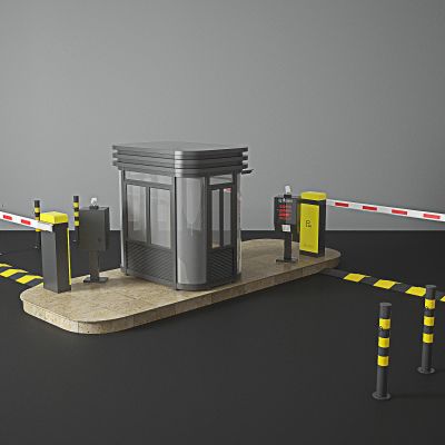 现代车场岗亭道闸闸机