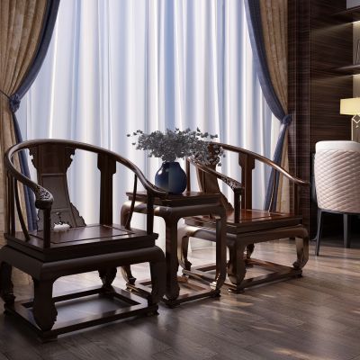 古典实木家具太师椅 茶几