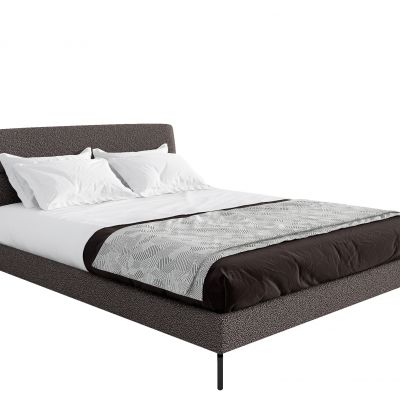 现代布艺双人床