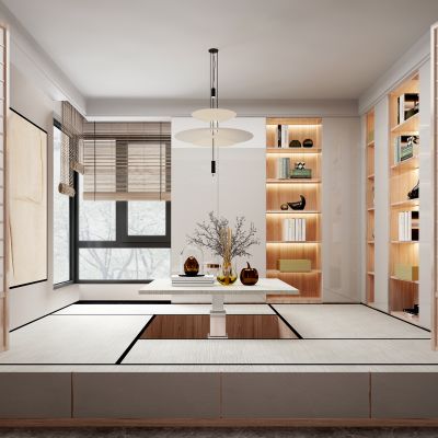 日式榻榻米书房卧室