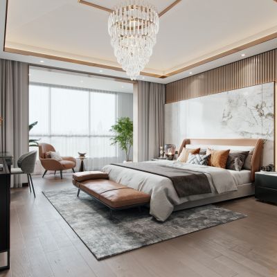 现代轻奢主卧室