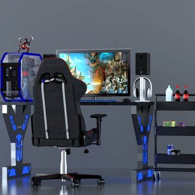 现代儿童房电脑桌椅组合