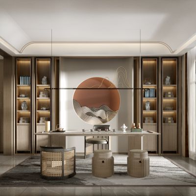 新中式茶室 书房