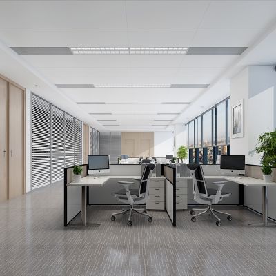 现代敞开办公区
