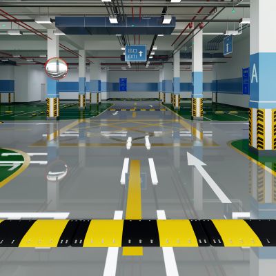 现代停车场 地下停车场