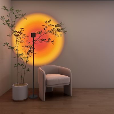 现代落地灯、单人沙发