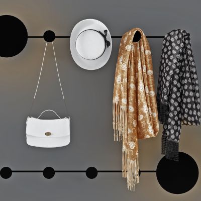 现代服饰 围巾 帽子 单肩斜跨包包