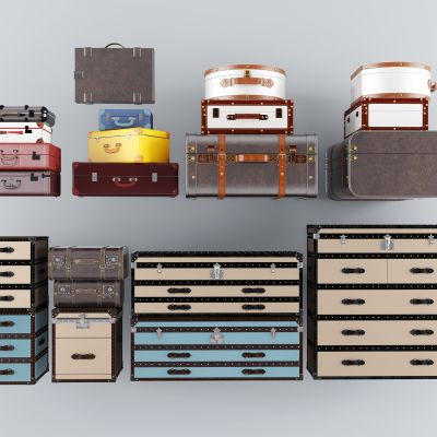 工业风皮箱箱子装饰箱子 盒子