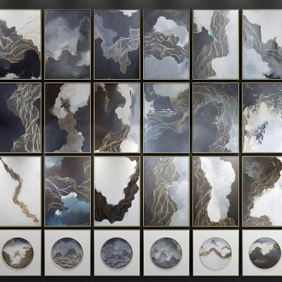 新中式挂画组合