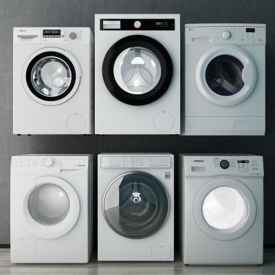 现代滚筒式洗衣机