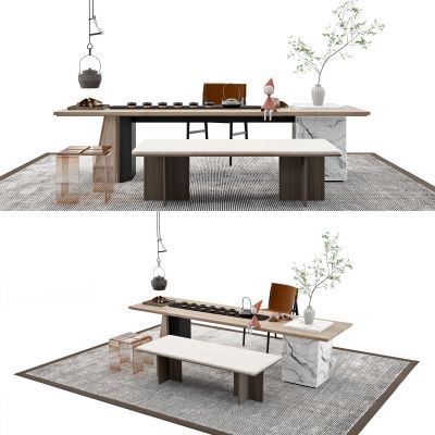 新中式茶桌椅茶具组合