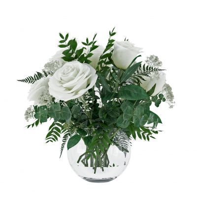 现代玻璃玫瑰花花瓶 花艺 摆件