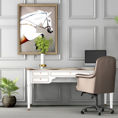 欧式书桌椅组合