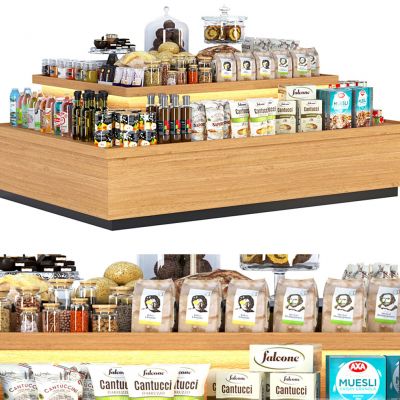 现代小食品超市货架