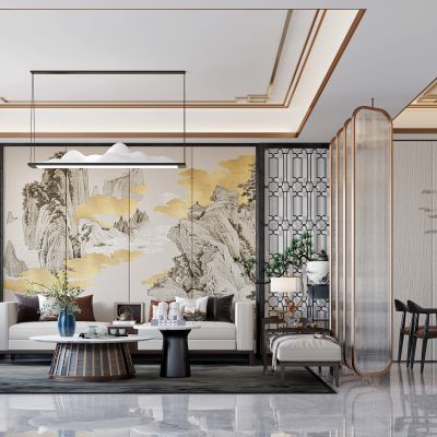 新中式风格客餐厅