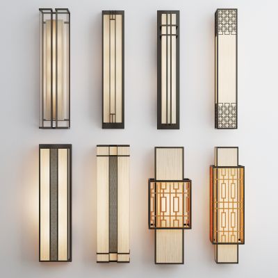 新中式长形壁灯