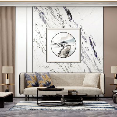 新中式布艺沙发组合