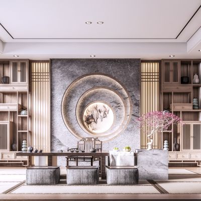 新中式日式榻榻米禅意茶室