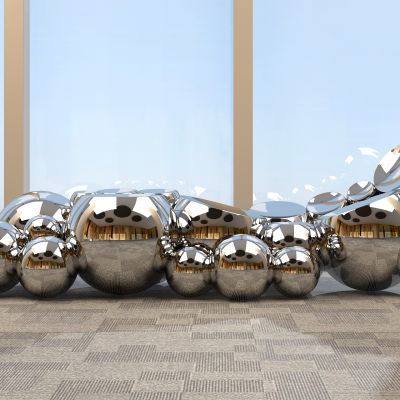 现代商场异形长凳公共座椅