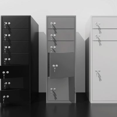 现代办公文件柜3D模型