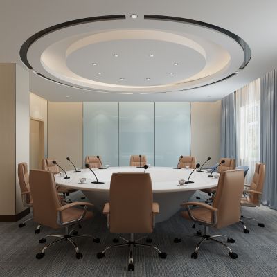 现代圆形会议室