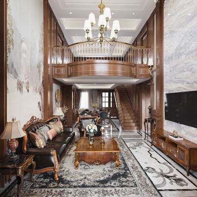 古典别墅大堂客餐厅