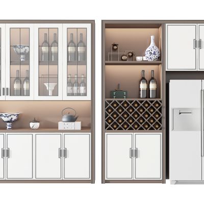 新中式实木酒柜