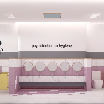 现代幼儿园卫生间