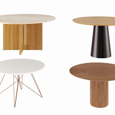 北欧圆形餐桌 餐桌组合