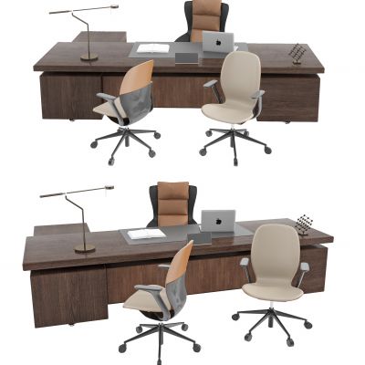 现代实木办公桌椅班台老板台