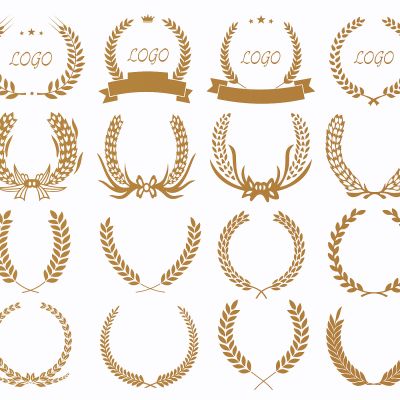 现代黄金麦穗标志挂件，墙饰