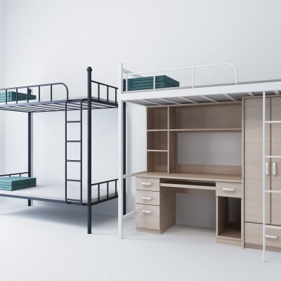 现代双层铁架床