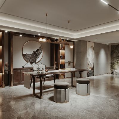 新中式书房茶室