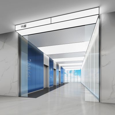 现代办公电梯厅