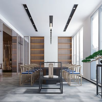 新中式办公室会议室