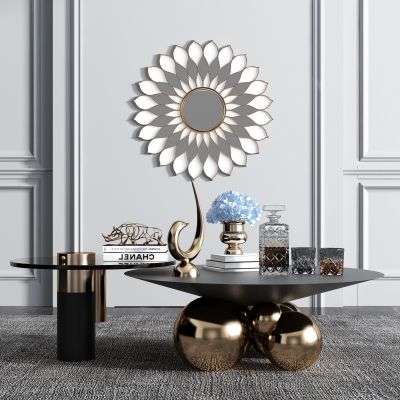 现代轻奢茶几 摆件 酒水