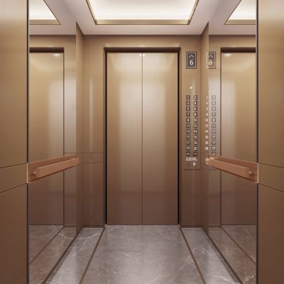 现代电梯轿厢，按钮