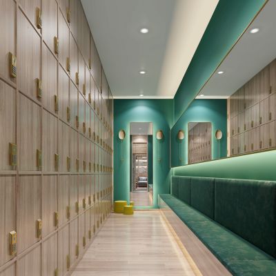 新中式会所洗浴更衣室