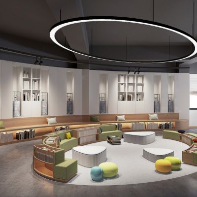 现代图书馆阅读区