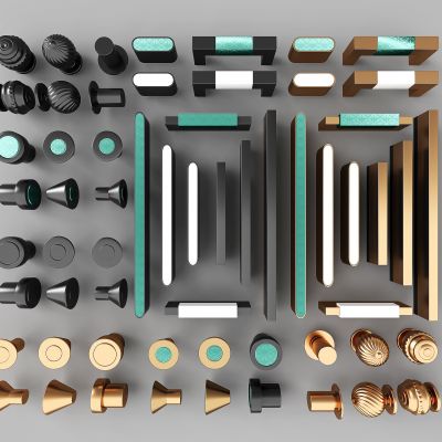 金属柜门拉手组合