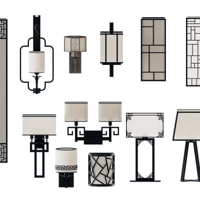 新中式壁灯，落地灯