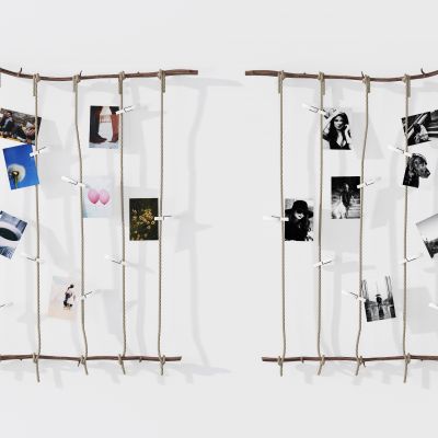 现代麻绳照片墙挂件