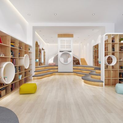 北欧幼儿园活动室_阅读室