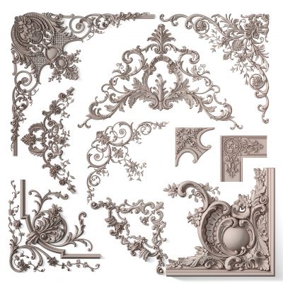 法式石膏雕花角线组合