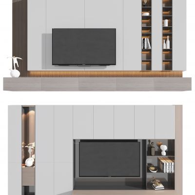 现代简约电视背景墙