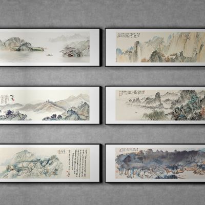 新中式水墨山水装饰画_挂画