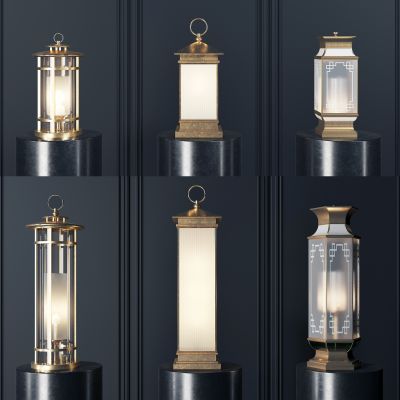 新中式户外灯3D模型