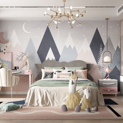 现代儿童房 女孩房