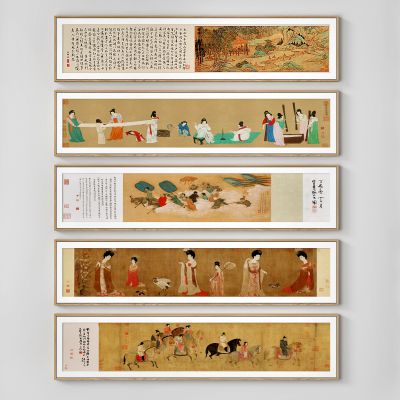 古典人物字画，装饰画挂画